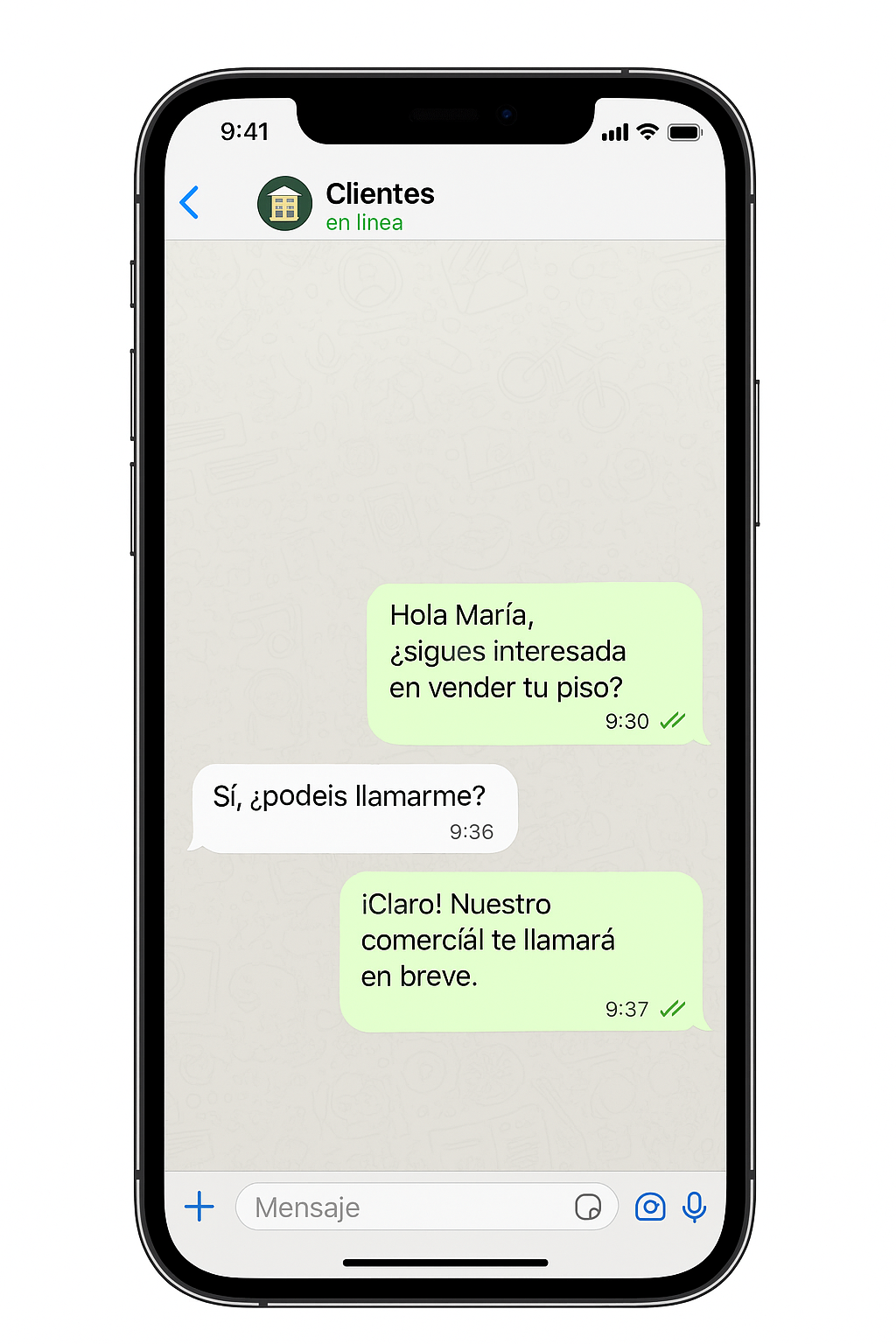 Mensaje de WhatsApp automatizado